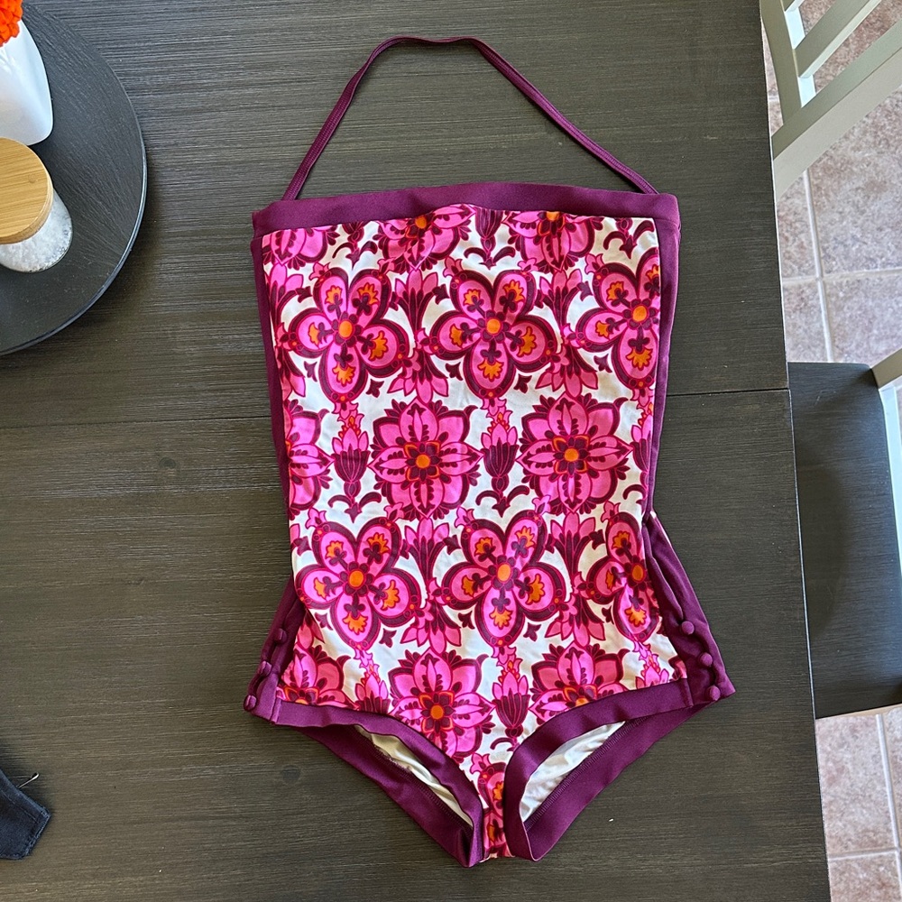 Juicy Couture Beach Royalty strapless once piece bathing suit
